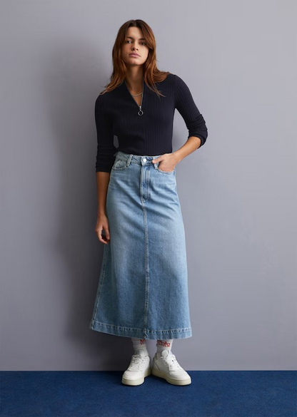 Maxi-Jeansrock wide ohne Stretch-Anteil von MARC O'POLO DENIM