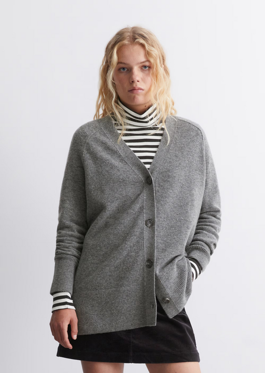 Loose Cardigan aus softem Schurwolle-Mix von MARC'O POLO DENIM