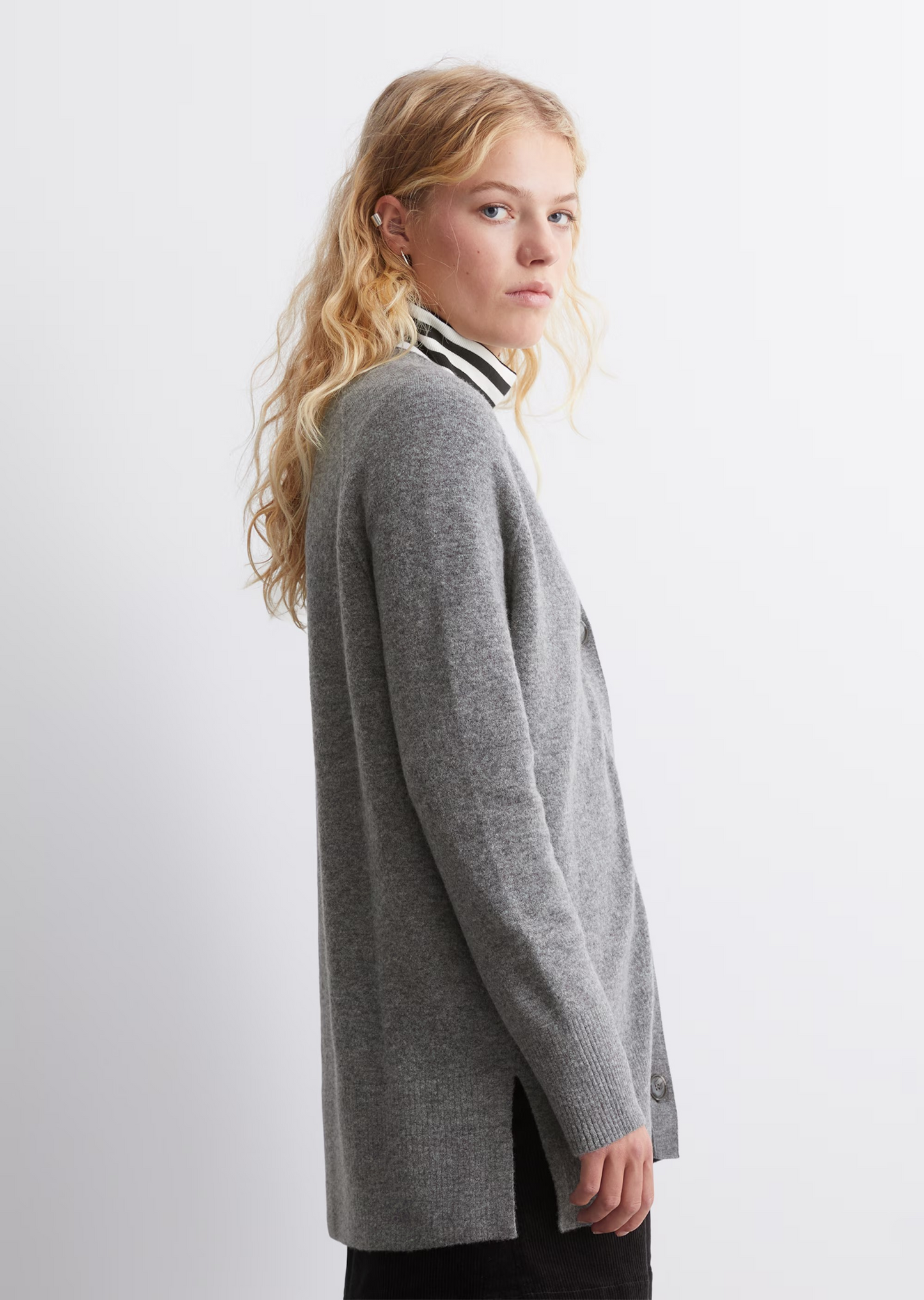 Loose Cardigan aus softem Schurwolle-Mix von MARC'O POLO DENIM