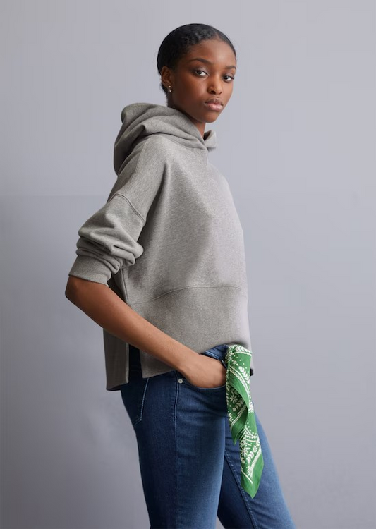 Hoodie relaxed mit breitem Rippbund von MARC'O POLO DENIM