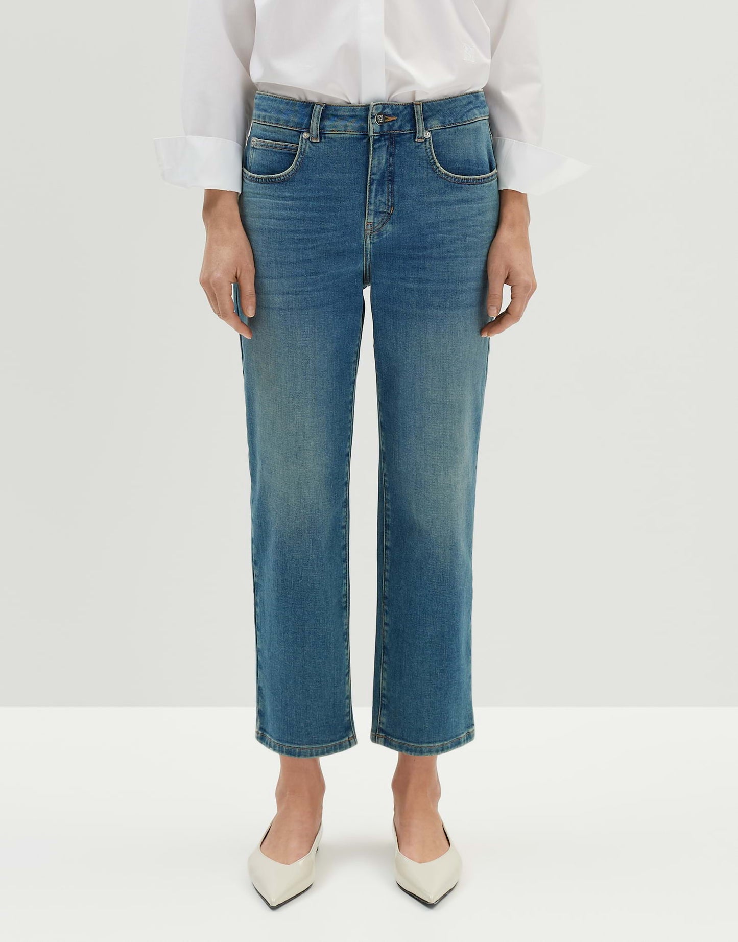 Cropped Relaxed Jeans "CORAH ICONIC" Mid Rise aus nachhaltigem Baumwoll-Mix von SOMEDAY